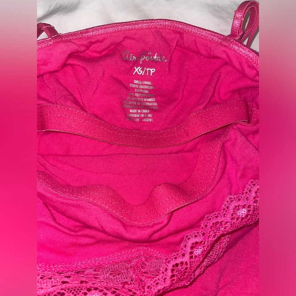 Aeropostale Fuchsia Lace Camisole - Picture 2 of 4